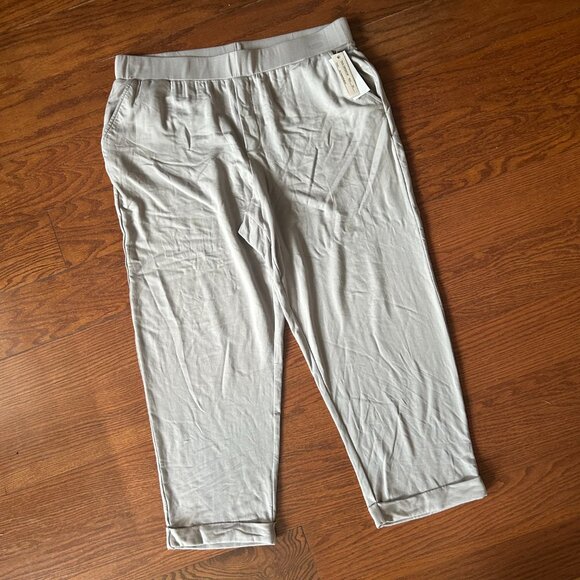 NWT Spense Plus Size Terry Roll Cuff Trouser Pants Size 2X Casual Loungewear New - Picture 2 of 14